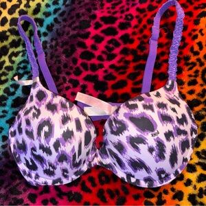 Victoria's Secret Purple Animal Print Bra